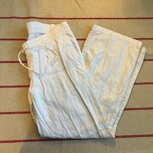 Old Navy White Linen Pants